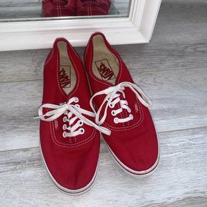 Red Vans size 6.5